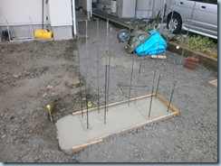 コンクリート打ち　施工現場レポート　長野　エクステリア