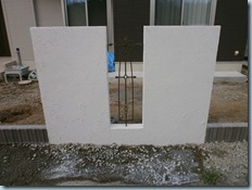 門柱 塗り塀　施工現場レポート