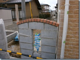 門柱笠木　施工現場レポート 001