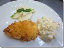 サーモンのカニコロッケ乗せタルタルソース004