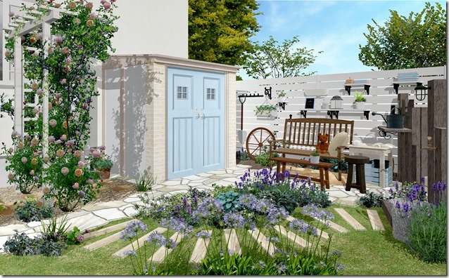 Deas Shed Canna French chic Shabby blue