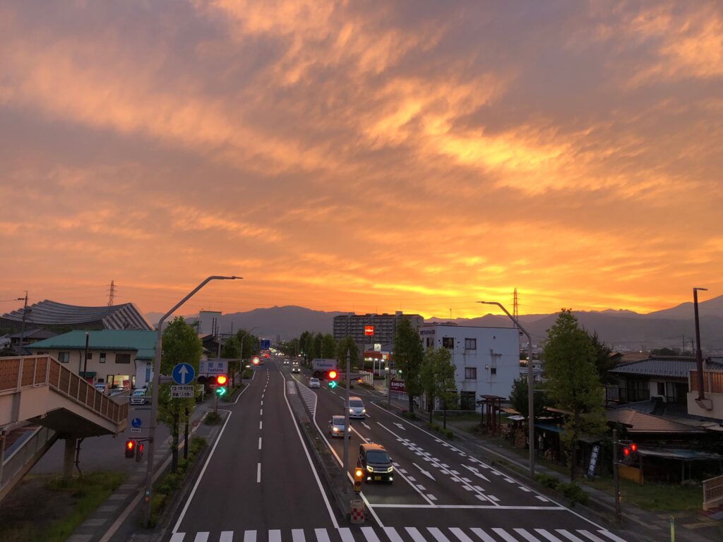 夕日