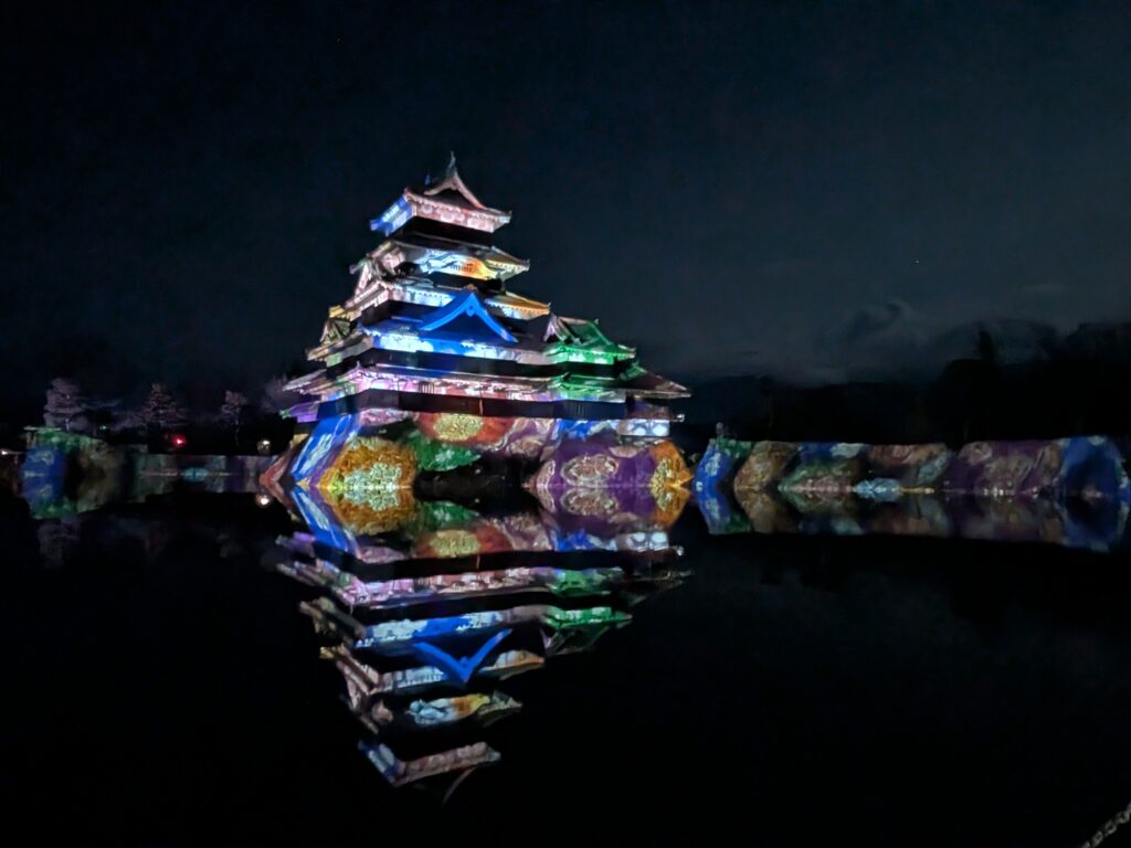 松本城 プロジェクションマッピング