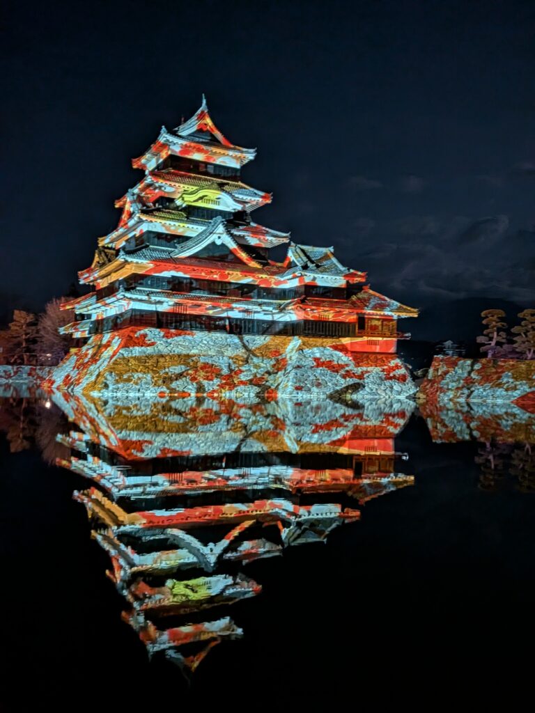 松本城 プロジェクションマッピング